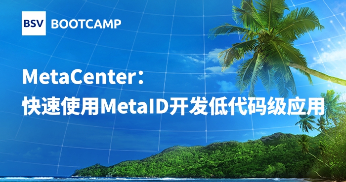 MetaCenter：快速使用MetaID開發(fā)低代碼級(jí)應(yīng)用｜...